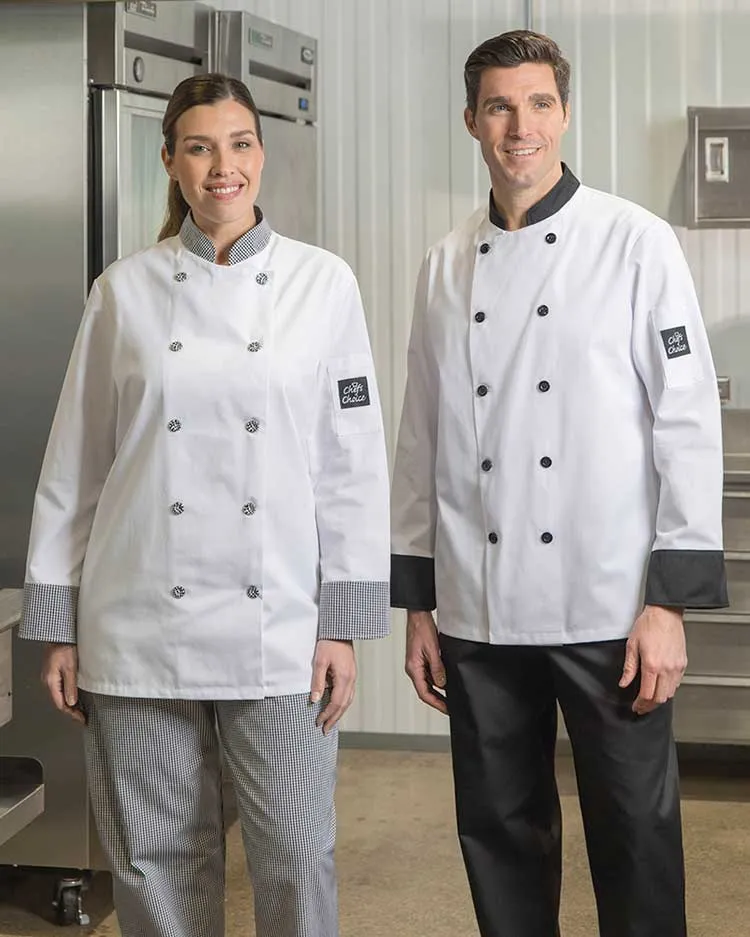Chef Coat with Contrast Trim