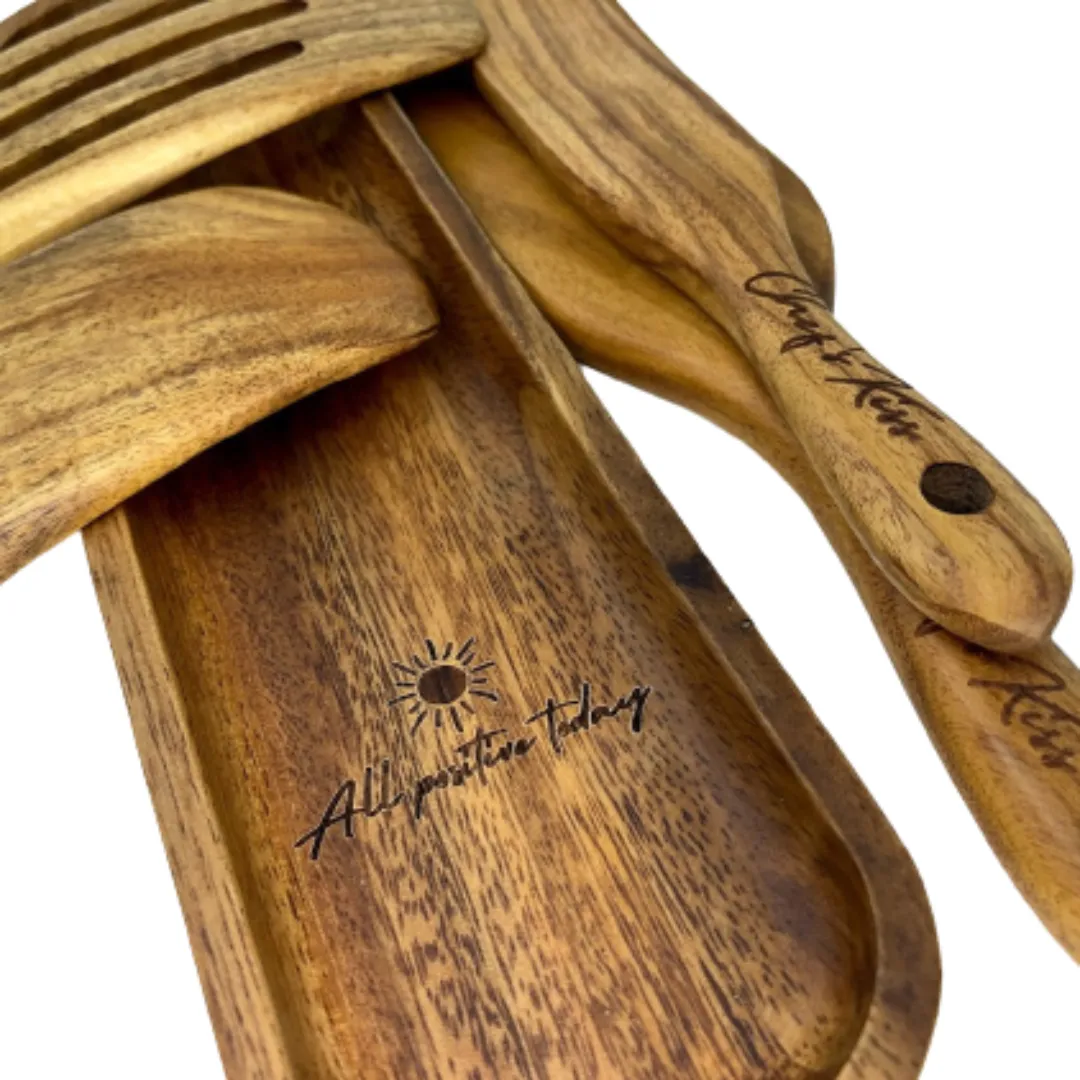 Chef’s Kiss Wooden Spurtles Set