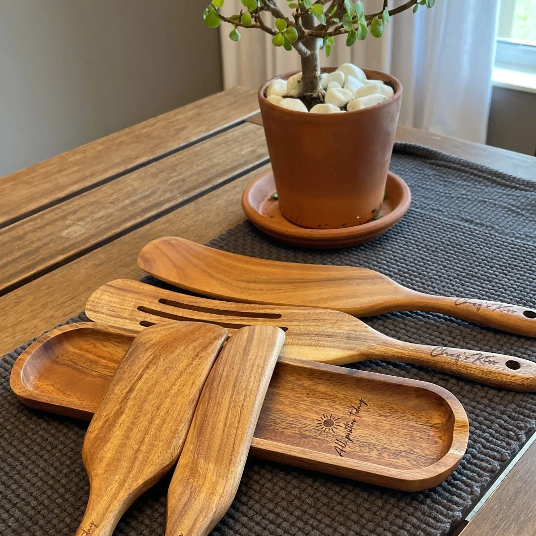 Chef’s Kiss Wooden Spurtles Set