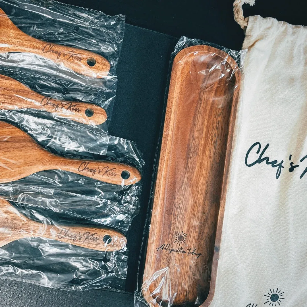 Chef’s Kiss Wooden Spurtles Set