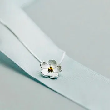 Cherry Flower Necklace & Earrings Set