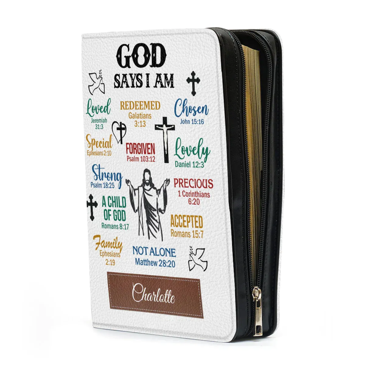 Christianart Bible Cover - What God Says About You - Personalized Gifts for Pastor - Gifts For Women - Gifts For Men - CABBBCV09060324.