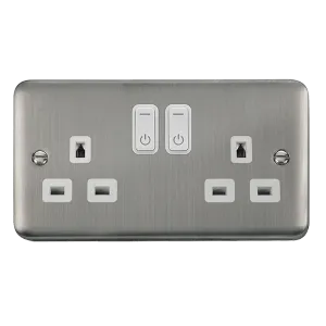 Click Deco Plus DPSS30536WH Ingot 13A 2G RF Smart Socket - Stainless Steel (White)