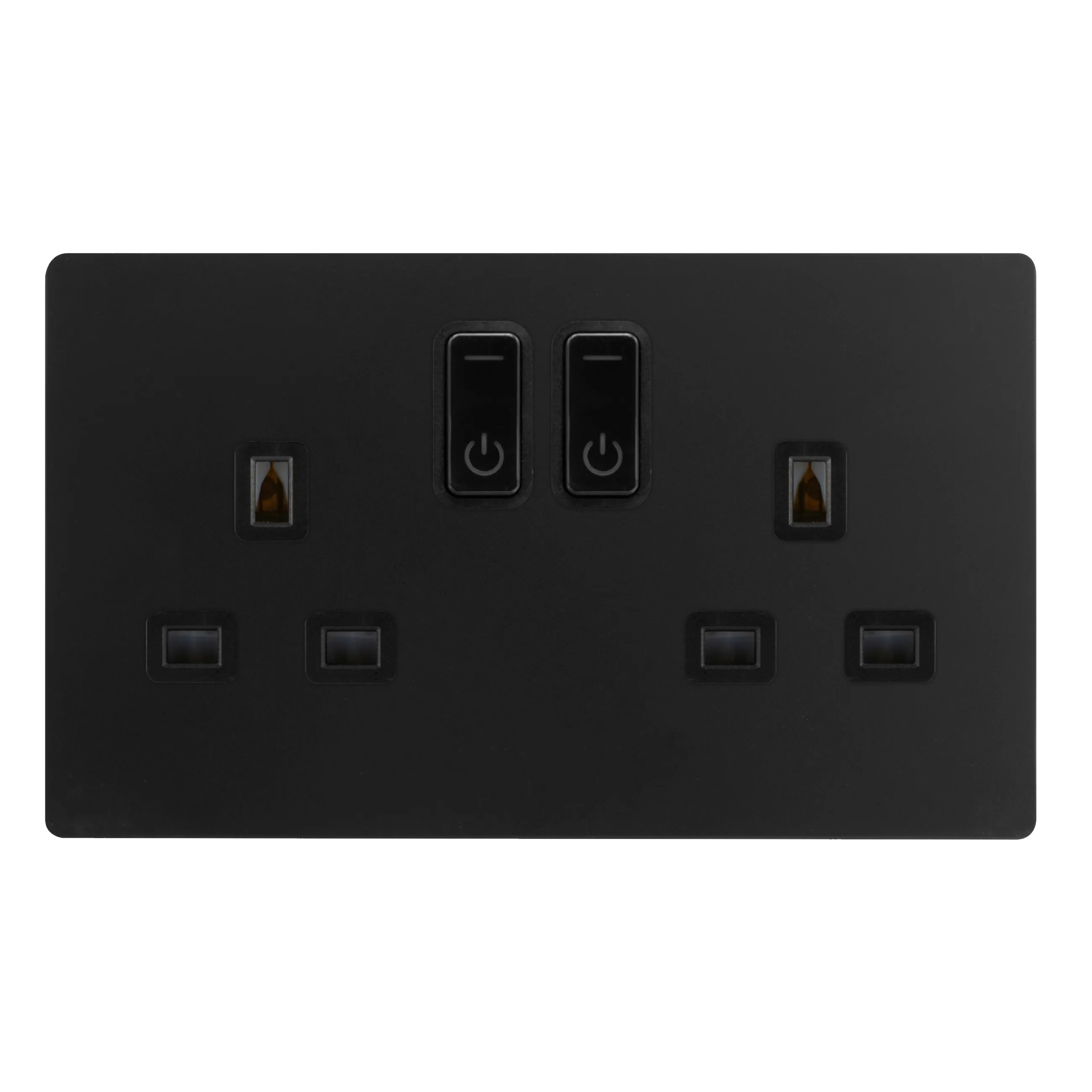 Click Definity Complete SFBK30036BK 13A 2G RF Smart Socket - Matt Black - Black Insert
