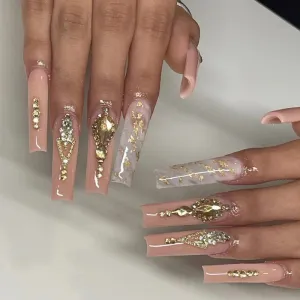 Coffin lurxury rosy gold big diamond