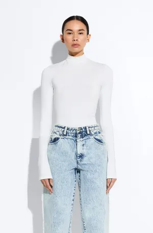 Compact Jersey Mock Neck Bodysuit