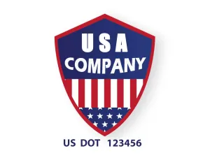 Company American  Truck Door Decal (USDOT), 2 Pack