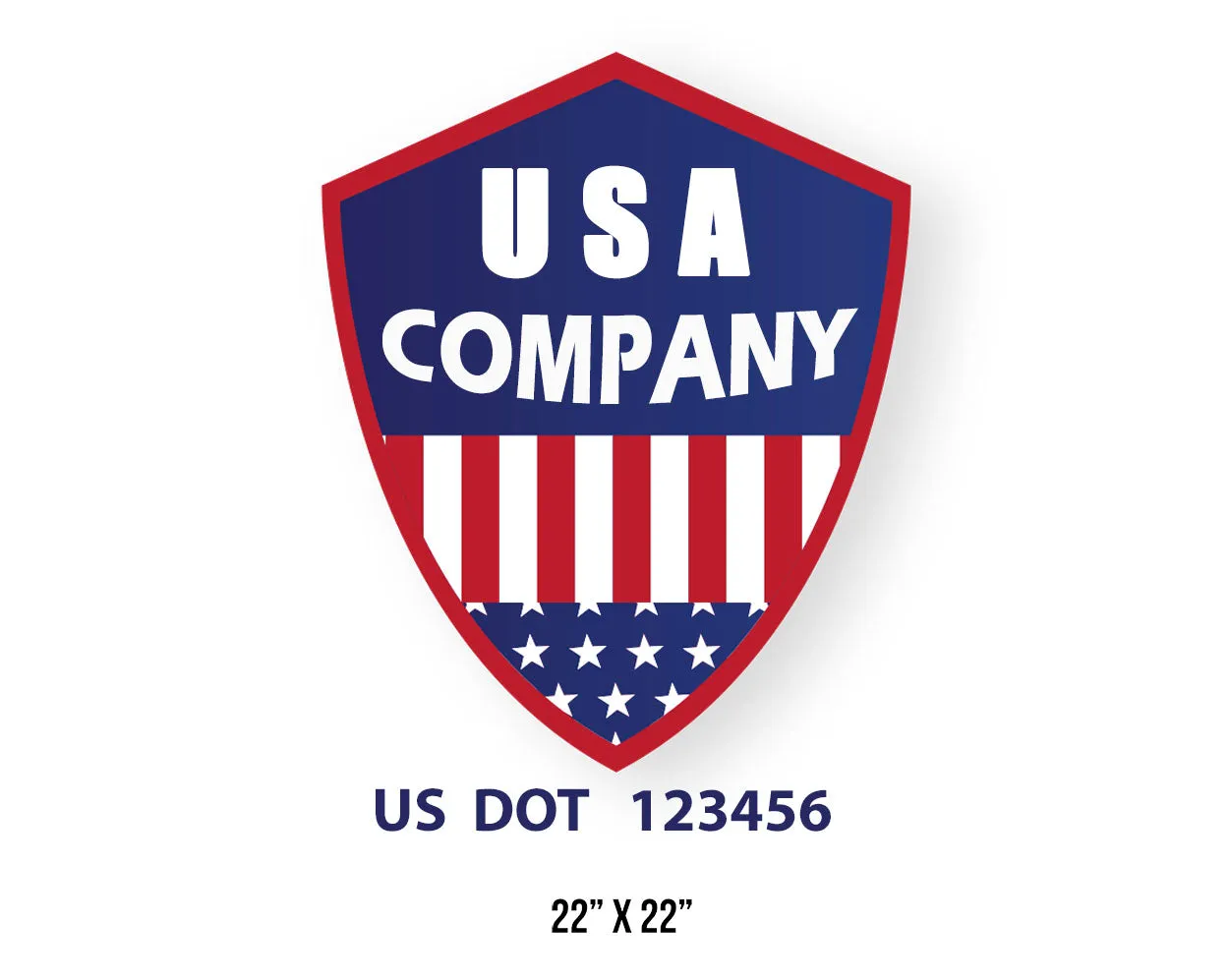 Company American  Truck Door Decal (USDOT), 2 Pack