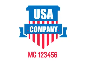 Company American  Truck Door Decal (USDOT), 2 Pack