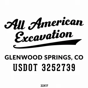 Company Name Truck Decal, 2 Pack