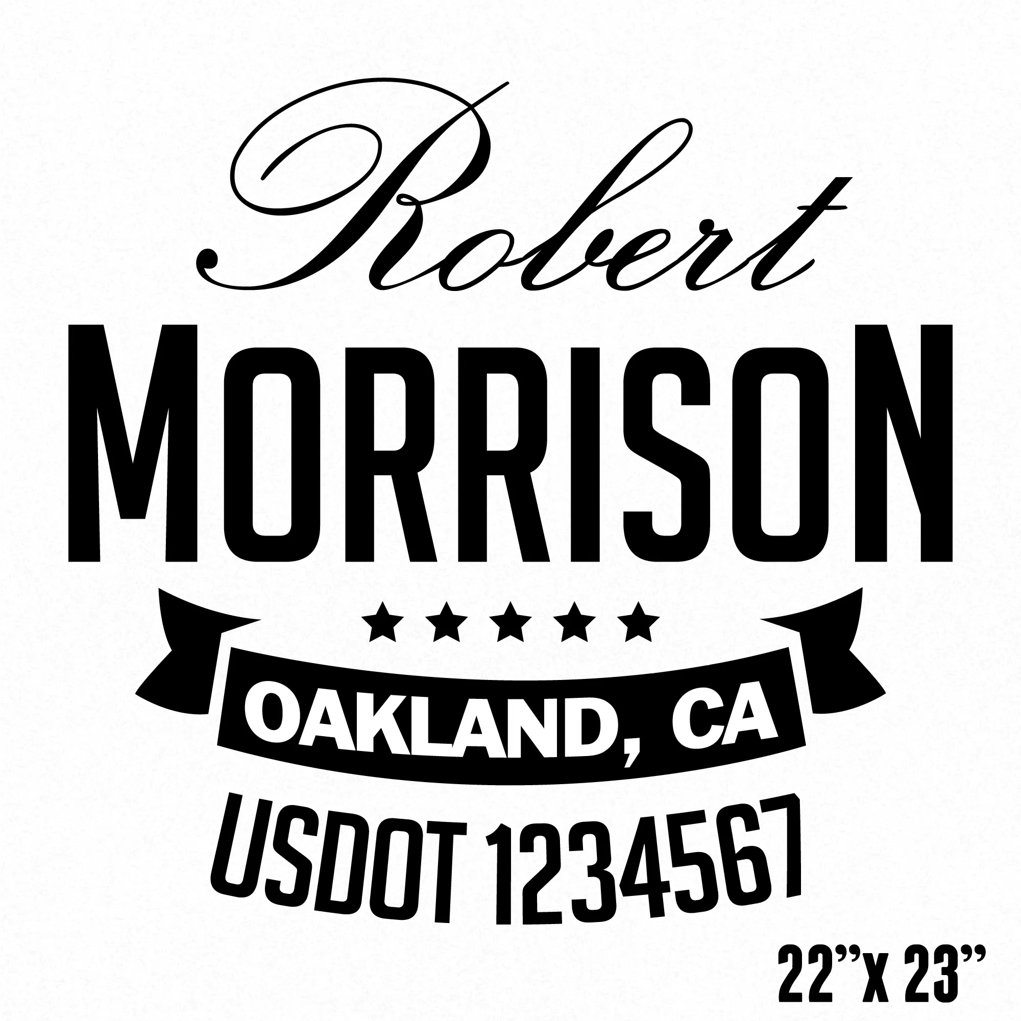 Company Name Truck Decal, 2 Pack