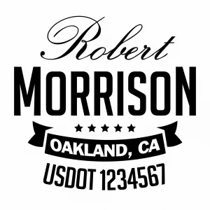Company Name Truck Decal, 2 Pack