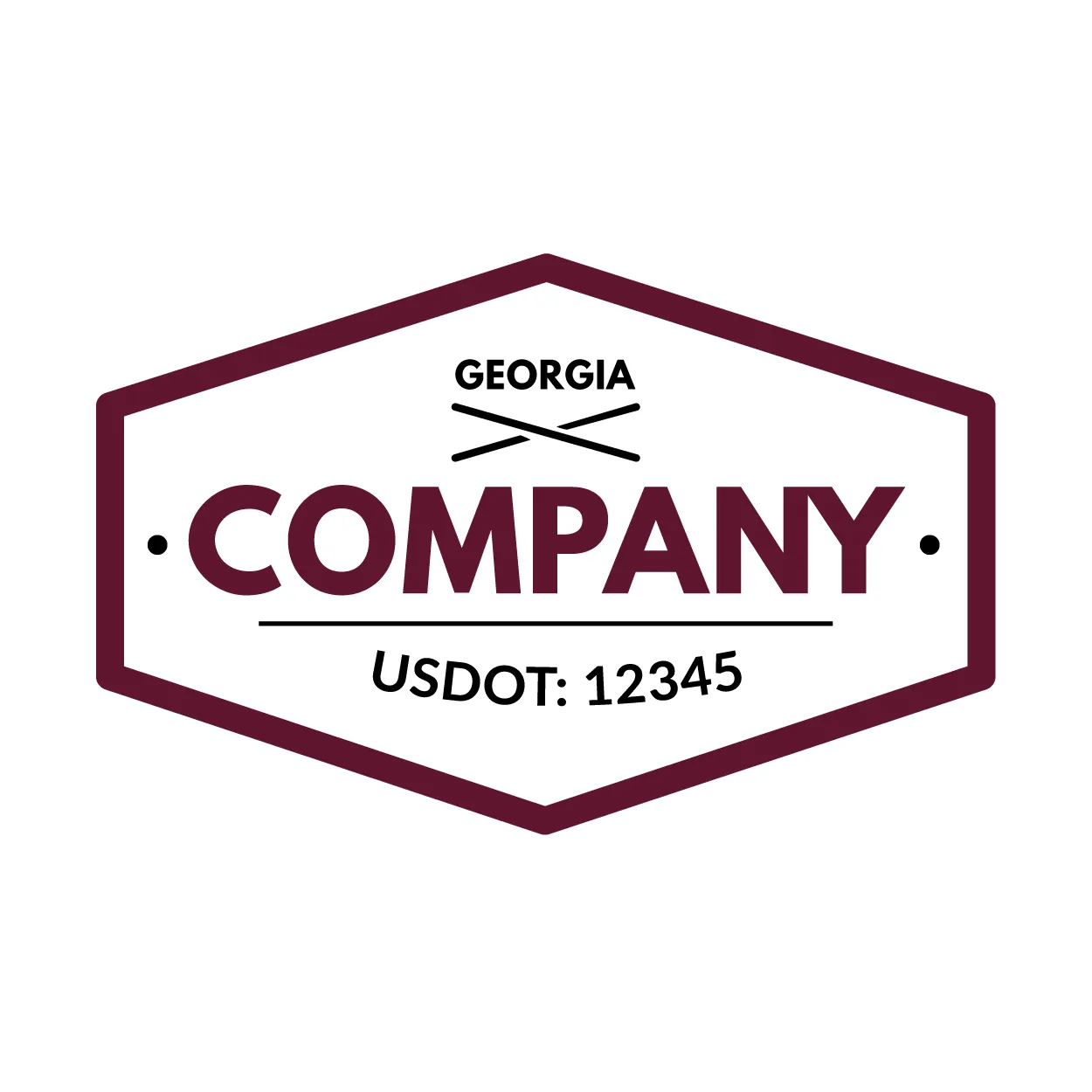 Company Name Truck Door Decal (USDOT), 2 Pack