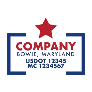 Company Name Truck Door Decal (USDOT), 2 Pack