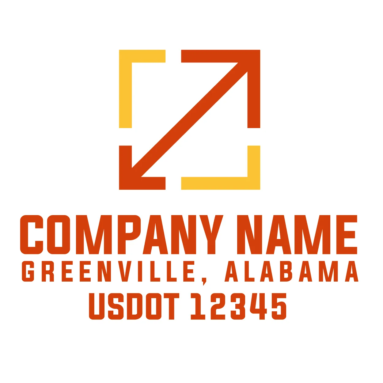 Company Name Truck Door Decal (USDOT), 2 Pack