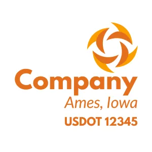 Company Name Truck Door Decal (USDOT), 2 Pack