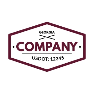 Company Name Truck Door Decal (USDOT), 2 Pack