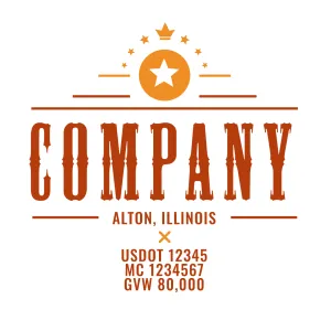 Company Name Truck Door Decal (USDOT), 2 Pack