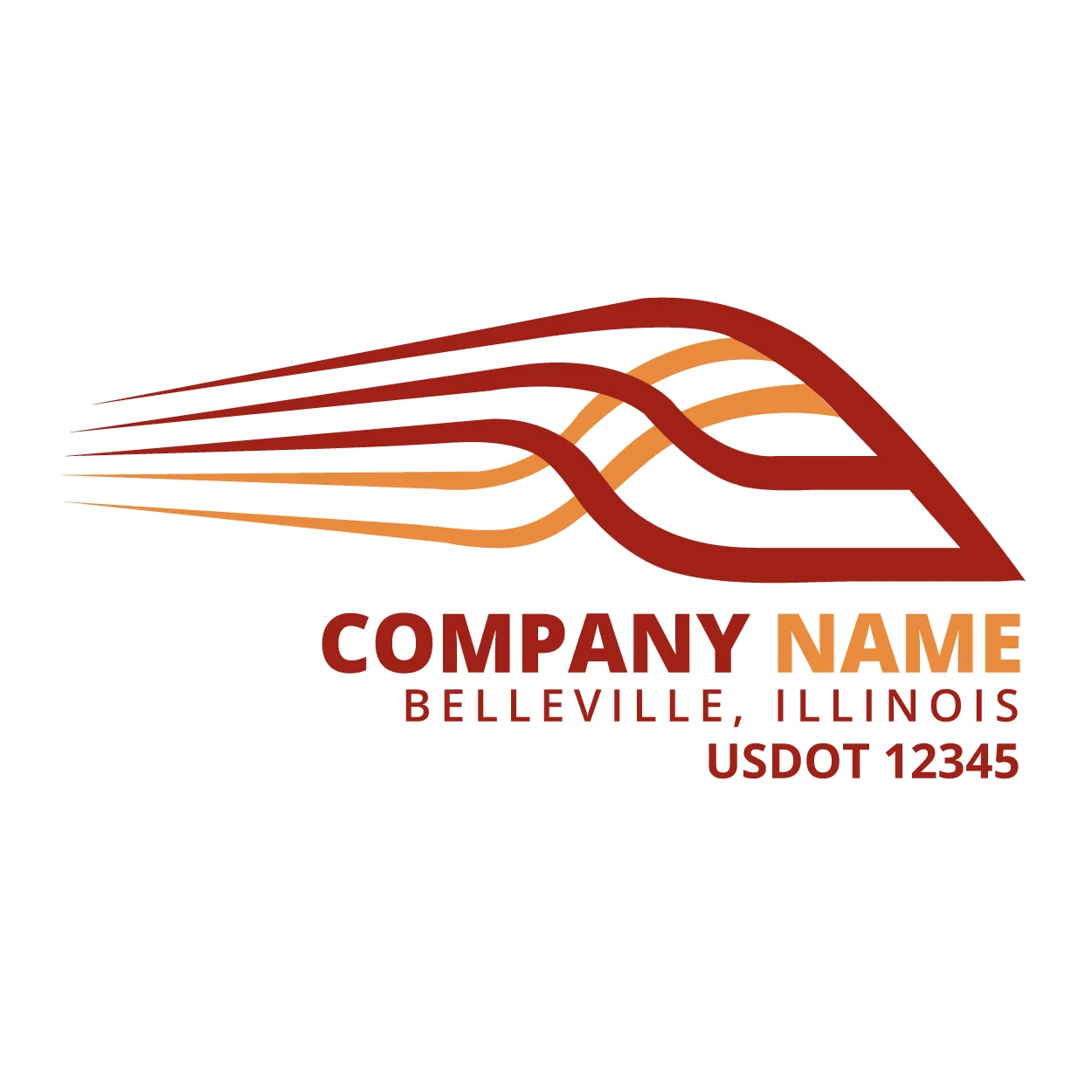 Company Name Truck Door Decal (USDOT), 2 Pack