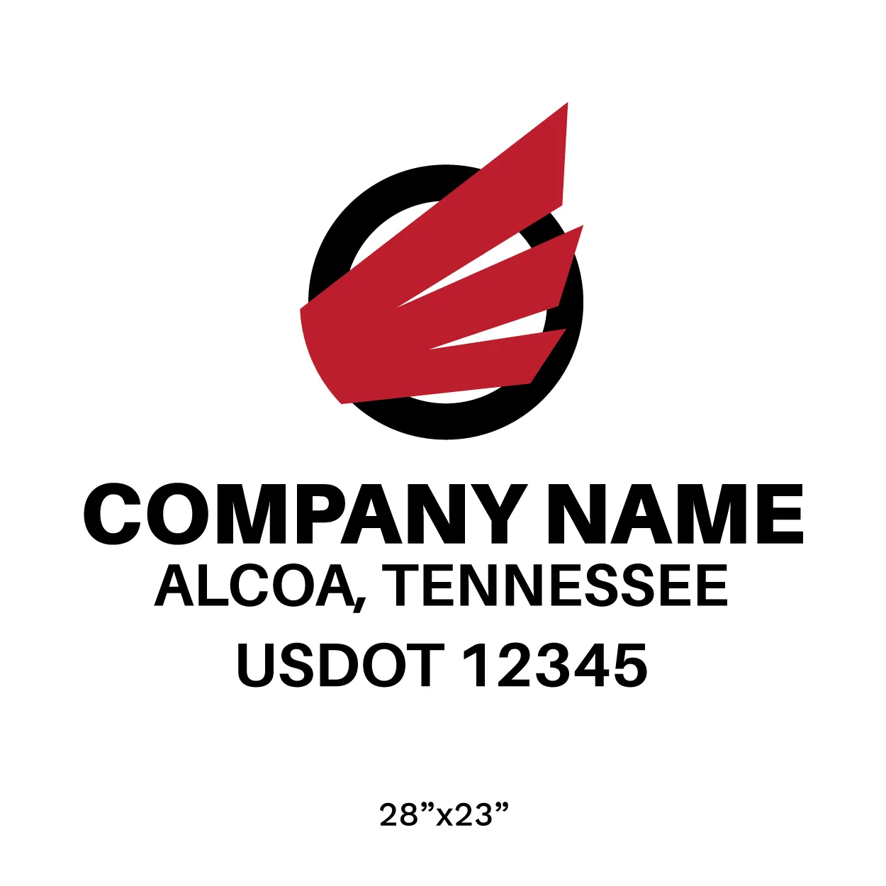 Company Name Truck Door Decal (USDOT), 2 Pack