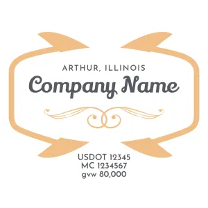 Company Name Truck Door Decal (USDOT), 2 Pack
