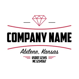 Company Name Truck Door Decal (USDOT), 2 Pack