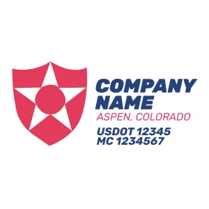 Company Name Truck Door Decal (USDOT), 2 Pack