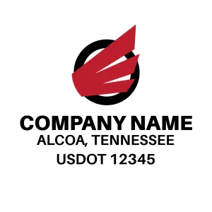 Company Name Truck Door Decal (USDOT), 2 Pack