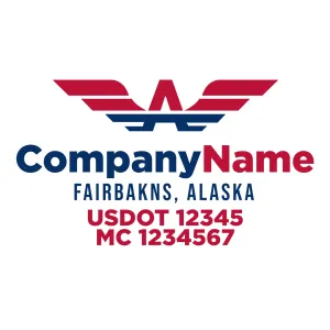 Company Name Truck Door Decal (USDOT), 2 Pack