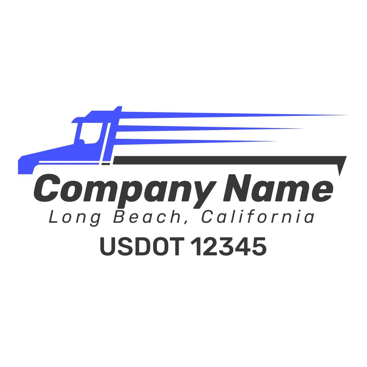 Company Name Truck Door Decal (USDOT), 2 Pack