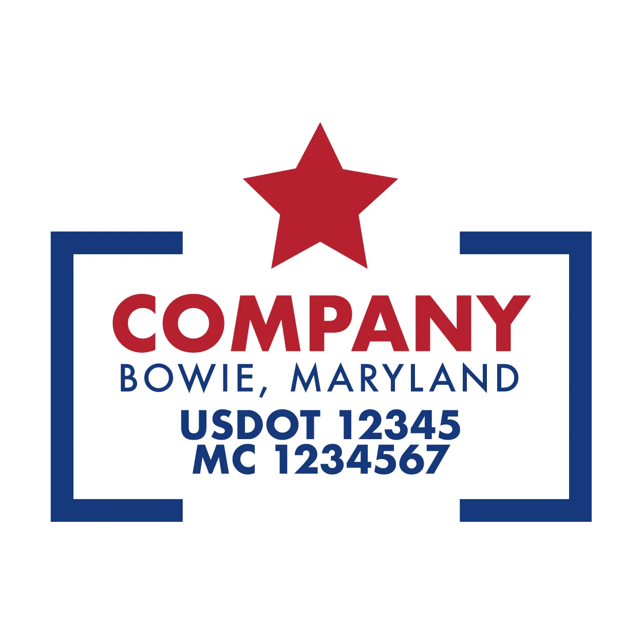 Company Name Truck Door Decal (USDOT), 2 Pack