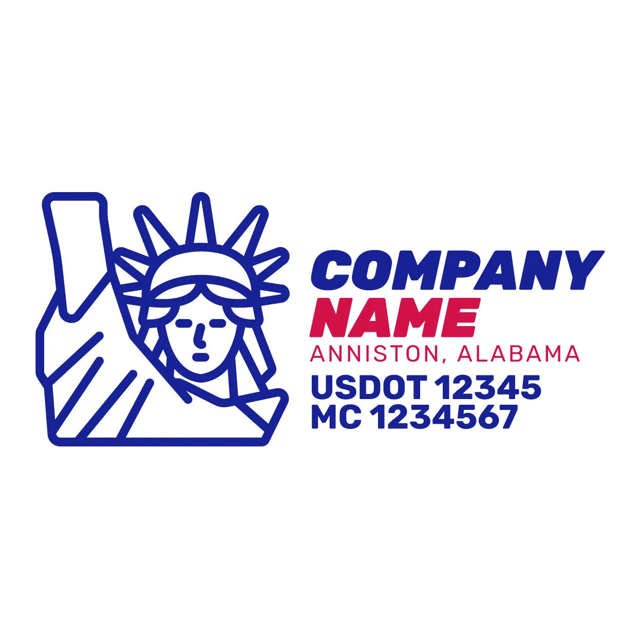Company Name Truck Door Decal (USDOT), 2 Pack