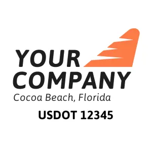 Company Name Truck Door Decal (USDOT), 2 Pack