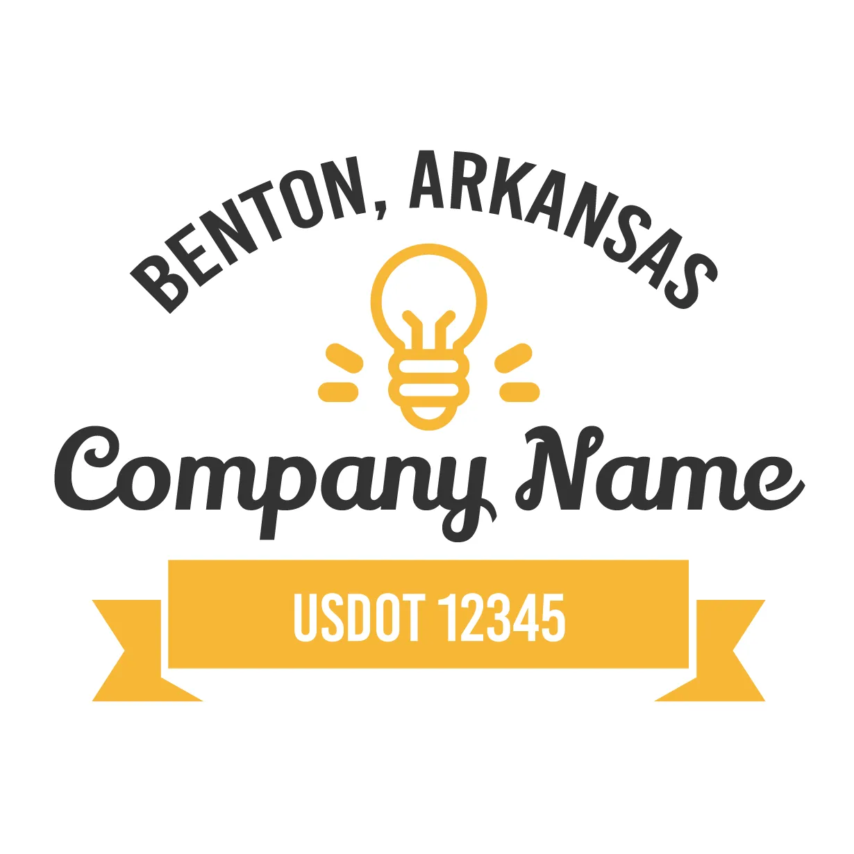 Company Name Truck Door Decal (USDOT), 2 Pack