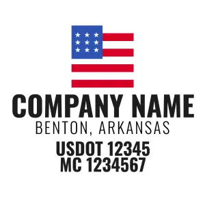 Company Name Truck Door Decal (USDOT), 2 Pack