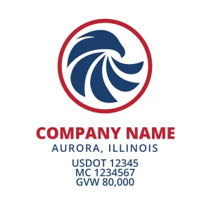 Company Name Truck Door Decal (USDOT), 2 Pack