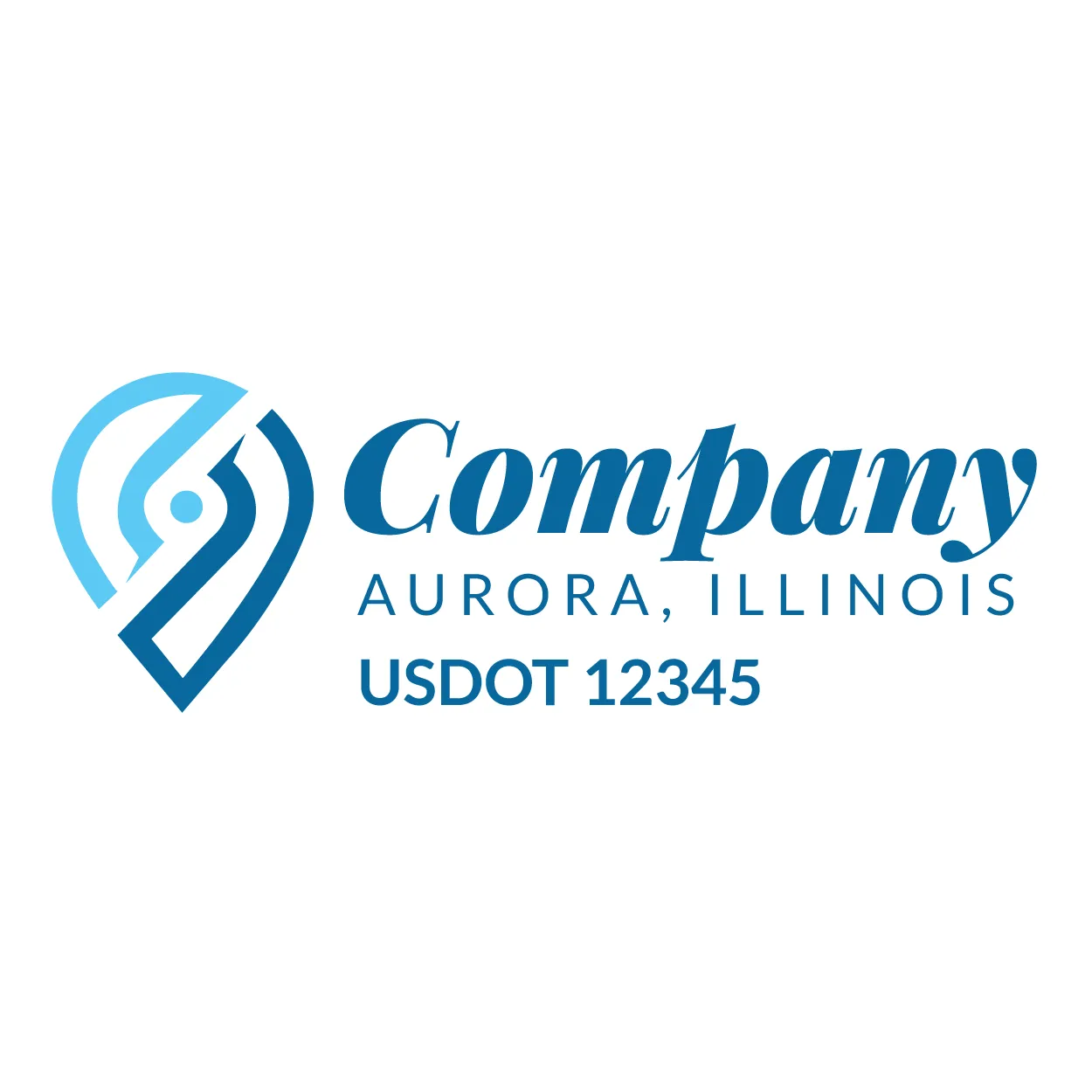 Company Name Truck Door Decal (USDOT), 2 Pack