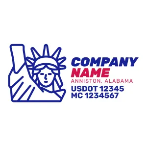 Company Name Truck Door Decal (USDOT), 2 Pack
