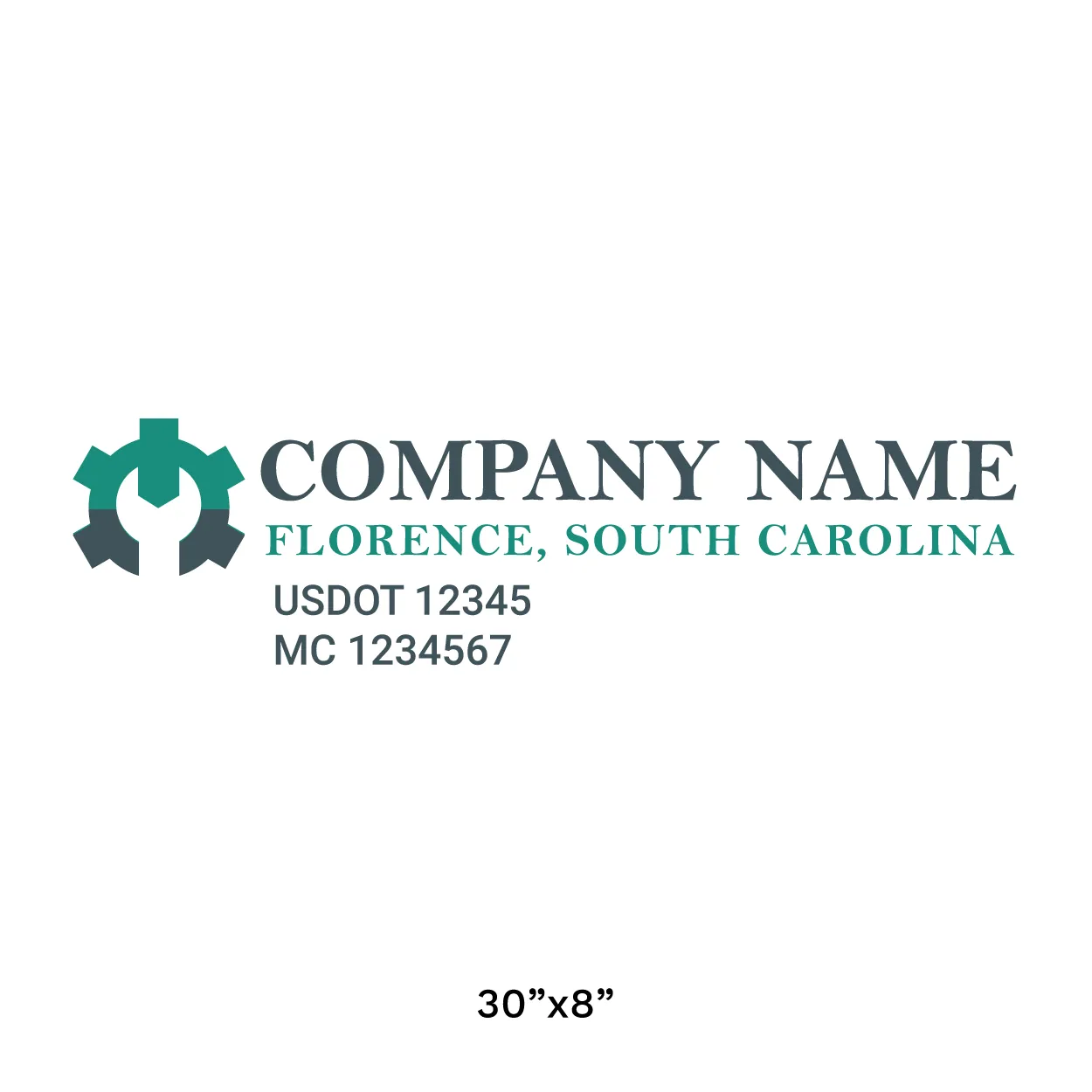 Company Name Truck Door Decal (USDOT), 2 Pack