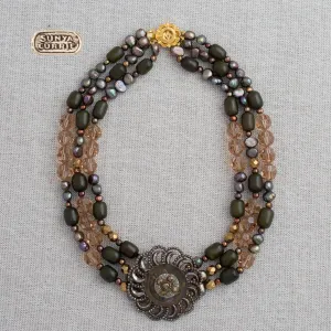 Copal Pearl Crystal Choker
