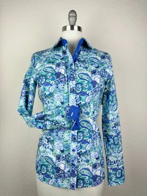 CR Western Pro Aqua Paisley Paradise-FINAL SALE