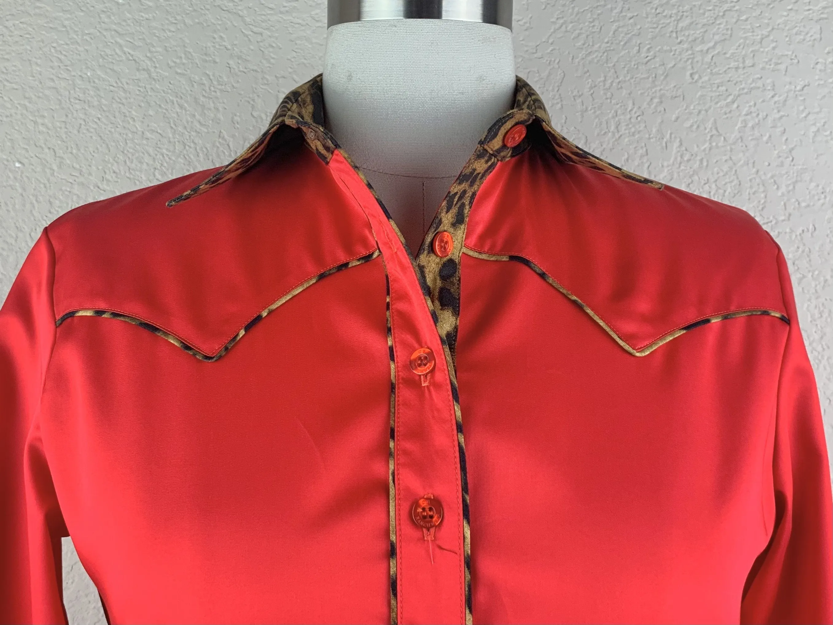 CR Western Pro Wild About Leopard Bright Red- FINAL SALE