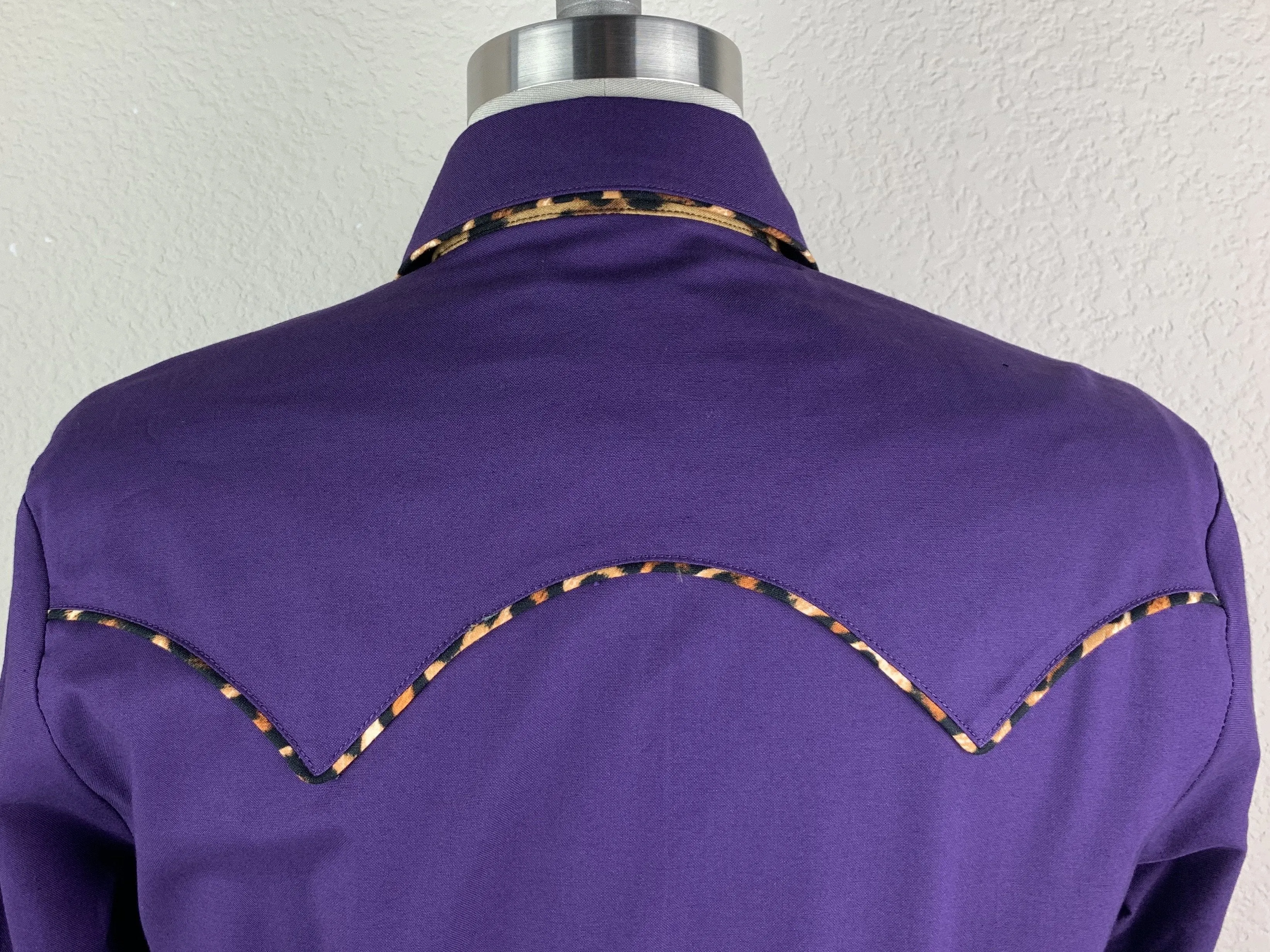 CR Western Pro Wild About Leopard Eggplant- FINAL SALE