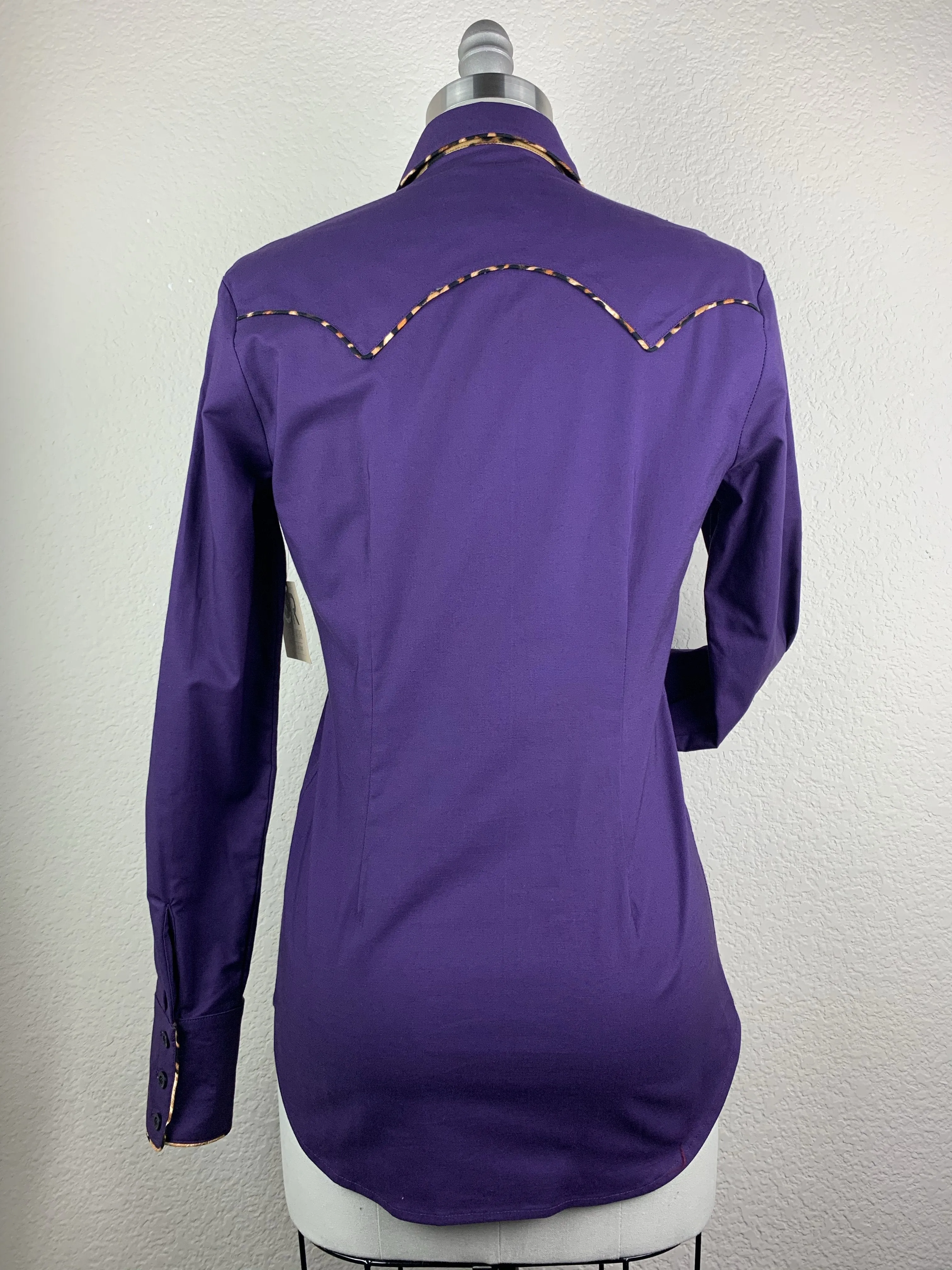 CR Western Pro Wild About Leopard Eggplant- FINAL SALE