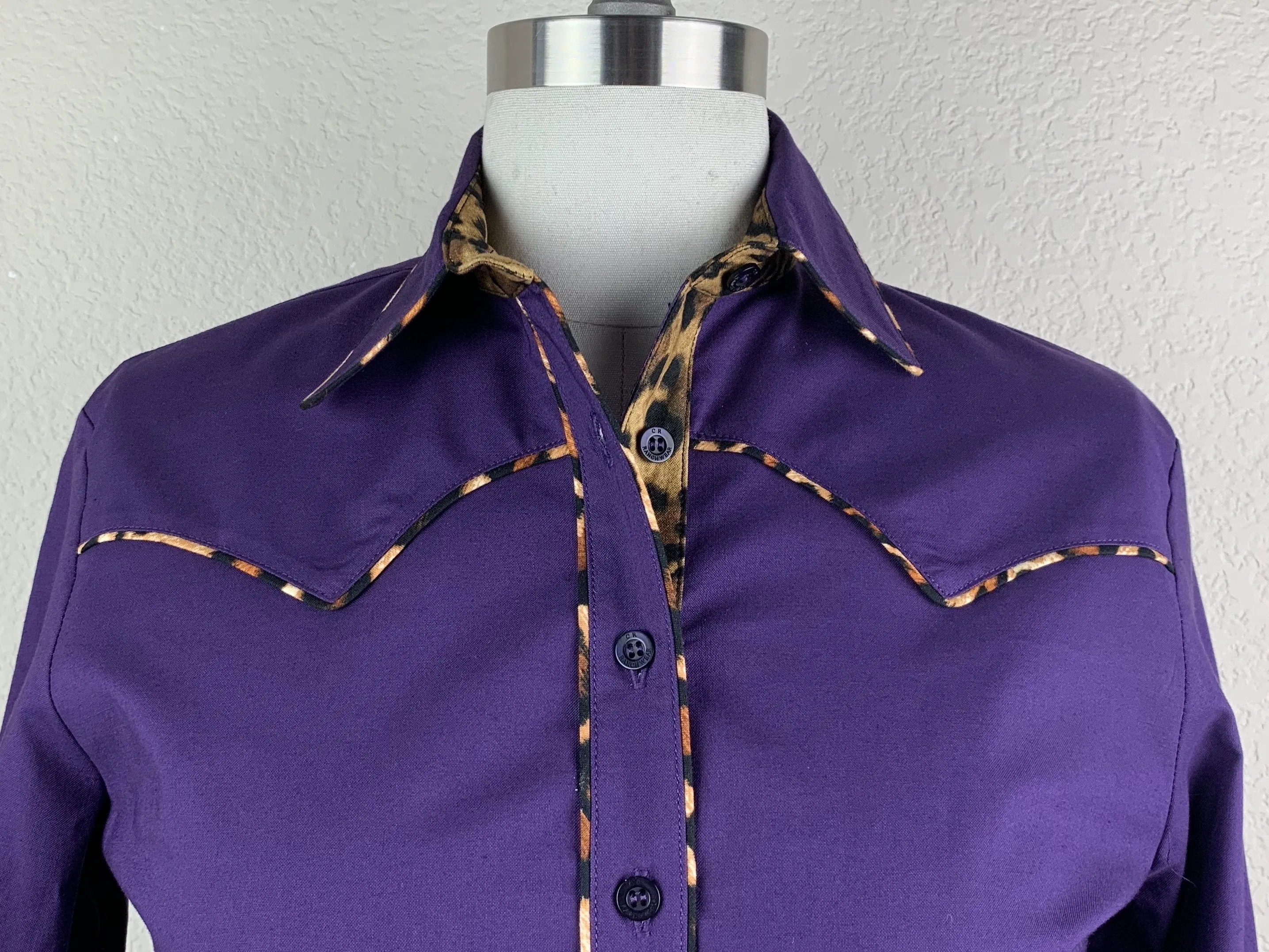 CR Western Pro Wild About Leopard Eggplant- FINAL SALE
