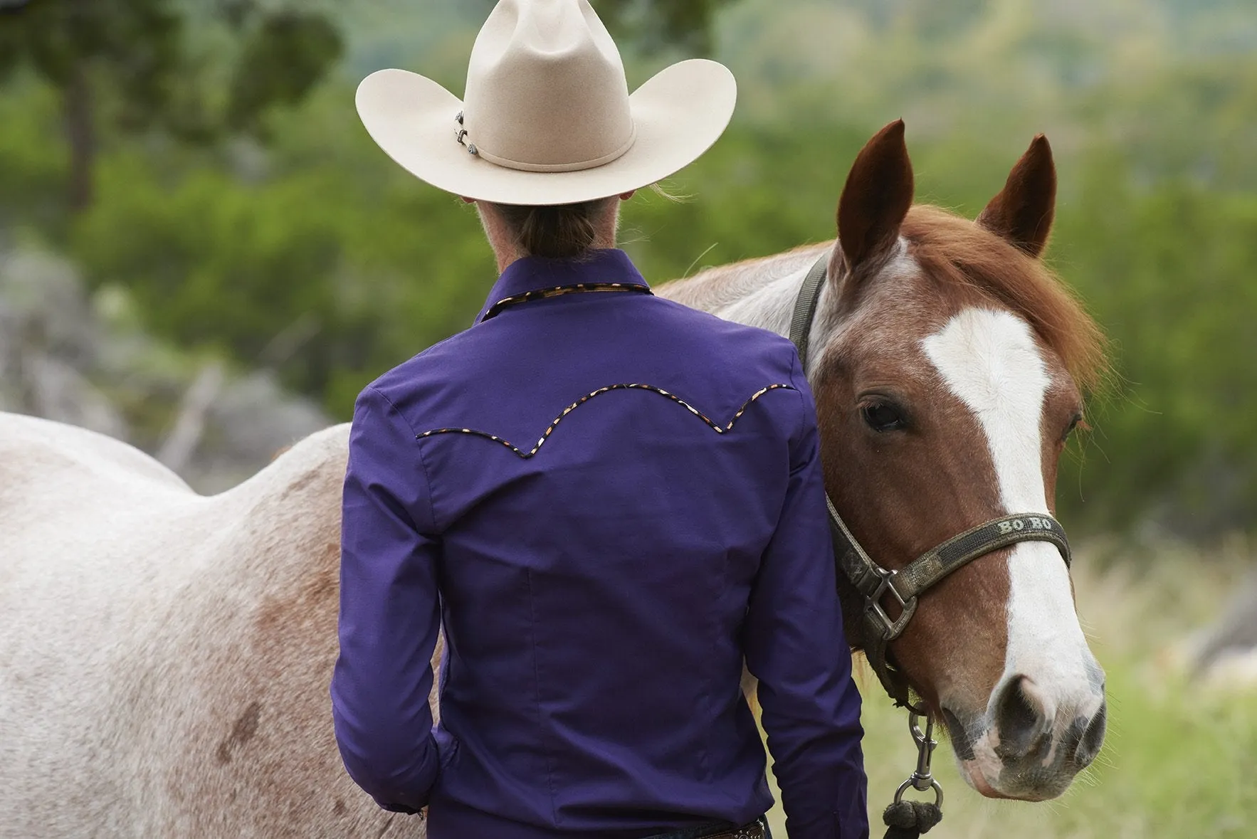 CR Western Pro Wild About Leopard Eggplant- FINAL SALE