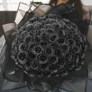Crafted Glitter Rose Bouquet - Elegant Floral Decor
