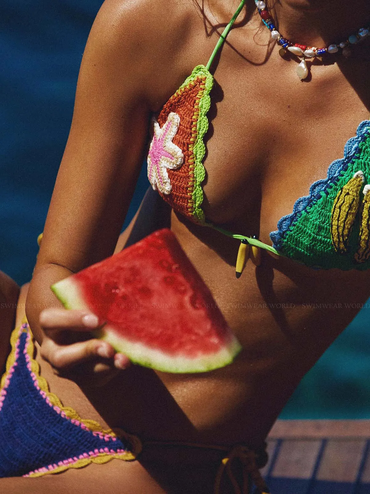 Crochet Tri-Crochet Tie Pant Bikini ::RET