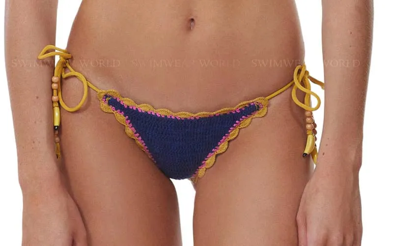 Crochet Tri-Crochet Tie Pant Bikini ::RET