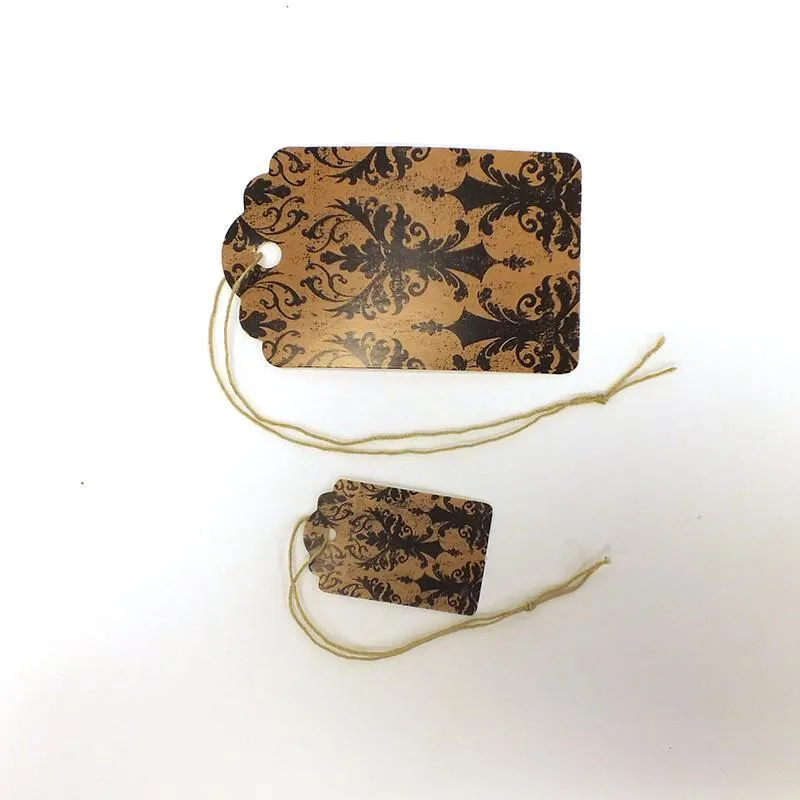 Damask Tag (100/Box) - 2 Sizes